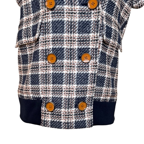 $598 VERONICA BEARD Enzo Dickey Oversized Plaid Vest Sz XS - Picture 5 of 15